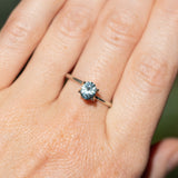 0.84CT FANCY OVAL PRECISION CUT MONTANA SAPPHIRE, SILVERY BLUE, 6.01X3.88MM