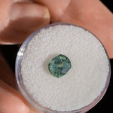 1.56CT FANCY ELONGATED PRECISION CUT CUSHION MONTANA SAPPHIRE, TEAL GREEN, 7.3X6.3X4.6MM
