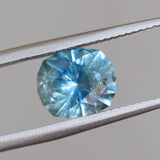 2.36CT FANCY PRECISION CUSHION MONTANA SAPPHIRE, LIGHT OCEAN BLUE, 8.35X7.15X5.17MM