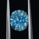 2.36CT FANCY PRECISION CUSHION MONTANA SAPPHIRE, LIGHT OCEAN BLUE, 8.35X7.15X5.17MM