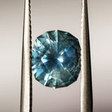 2.36CT FANCY PRECISION CUSHION MONTANA SAPPHIRE, LIGHT OCEAN BLUE, 8.35X7.15X5.17MM