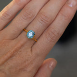 2.36CT FANCY PRECISION CUSHION MONTANA SAPPHIRE, LIGHT OCEAN BLUE, 8.35X7.15X5.17MM