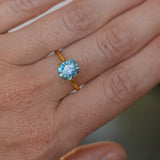 2.36CT FANCY PRECISION CUSHION MONTANA SAPPHIRE, LIGHT OCEAN BLUE, 8.35X7.15X5.17MM