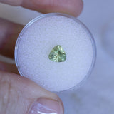 0.99CT TRILLION MONTANA SAPPHIRE, LIGHT LIME GREEN PARTI, 6X3.8MM