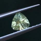 0.99CT TRILLION MONTANA SAPPHIRE, LIGHT LIME GREEN PARTI, 6X3.8MM