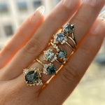 0.95ct Round Color-Shifting Montana Sapphire and Diamond Starry Night Low Profile Solitaire in 14k Yellow Gold