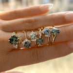 0.95ct Round Color-Shifting Montana Sapphire and Diamond Starry Night Low Profile Solitaire in 14k Yellow Gold