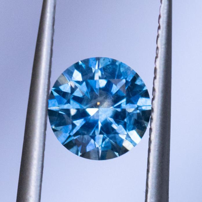 1.40CT ROUND PRECISION CUT MONTANA SAPPHIRE, MEDIUM OCEAN BLUE TEAL, 6.6X4.3MM