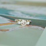 Round Diamond Three Stone Ring - Setting