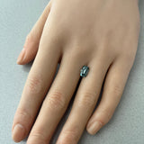 1.52CT ELONGATED CUSHION PRECISION CUT MONTANA SAPPHIRE, GREEN AND SEAFOAM, 8.5X5.5X3.5MM