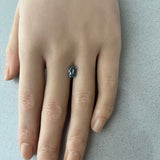 1.52CT ELONGATED CUSHION PRECISION CUT MONTANA SAPPHIRE, GREEN AND SEAFOAM, 8.5X5.5X3.5MM
