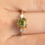 Three Stone Ring with Pear Side Stones- Setting