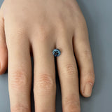 1.50CT ROUND PRECISION CUT MONTANA SAPPHIRE, AQUA-BLUE, 6.8X4.5MM