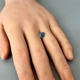 1.50CT ROUND PRECISION CUT MONTANA SAPPHIRE, AQUA-BLUE, 6.8X4.5MM