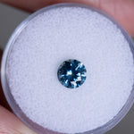 1.19CT ROUND PRECISION CUT MONTANA SAPPHIRE, OCEAN BLUE TEAL, 6X4MM