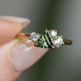 Mountainscape Diamond Cluster Ring - Low Profile Setting