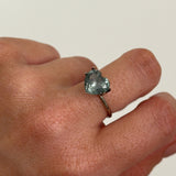 3.14CT BRILLIANT HEART MONTANA SAPPHIRE, AQUA BLUE GREEN, 9.14X4.98MM, UNTREATED, EARLY ACCESS