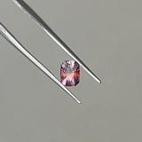 1.00CT FANCY ELONGATED CUSHION MONTANA SAPPHIRE, BI COLOR PINK AND RED, 6.8X5.2MM