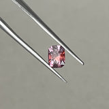 1.00CT FANCY ELONGATED CUSHION MONTANA SAPPHIRE, BI COLOR PINK AND RED, 6.8X5.2MM