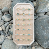 1.30ct Untreated Precision Cut Round Light Teal Montana Sapphire Classic 4 Prong Solitaire in 18k Yellow Gold