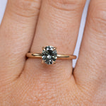 1.33ct Oval Light Teal Green Montana Sapphire Classic 4 Prong Solitaire in 14k Yellow Gold