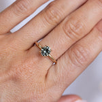 1.33ct Oval Light Teal Green Montana Sapphire Classic 4 Prong Solitaire in 14k Yellow Gold