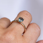 1.36ct Oval Ocean Blue Montana Sapphire Classic 4 Prong Solitaire in 14k Yellow Gold