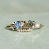 Straight Vine Band with Diamonds