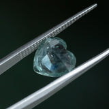 3.14CT BRILLIANT HEART MONTANA SAPPHIRE, AQUA BLUE GREEN, 9.14X4.98MM, UNTREATED, EARLY ACCESS