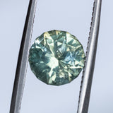 2.75CT ROUND PRECISION CUT MONTANA SAPPHIRE, PARTI TEAL GREEN YELLOW, UNTREATED, 8.5MM, EARLY ACCESS