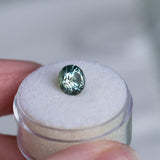 SET IN STOCK RING: 2.09CT ROUND PRECISION CUT MONTANA SAPPHIRE, PARTI TEAL BLUE GREEN YELLOW, 7.77MM, EARLY ACCESS