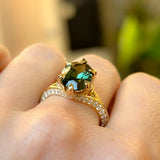 Knife Edge Diamond Studded Split Shank - Setting
