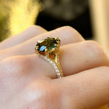 Knife Edge Diamond Studded Split Shank - Setting