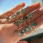 1.93ct Oval Silky Teal Montana Sapphire Scallop Cup Solitaire in 18k Yellow Gold