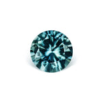 1.04CT PRECISION CUT ROUND BRILLIANT MONTANA SAPPHIRE, TEAL BLUE GREEN, 5.9MM