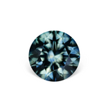 2.56CT ROUND BRILLIANT PRECISION CUT MONTANA SAPPHIRE, BICOLOR DEEP TEAL BLUE GREY, 8.2X5.35MM