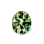 1.50CT OVAL BRILLIANT PRECISION CUT MONTANA SAPPHIRE, OLIVE AND SPRING GREEN, 7.1X5.9MM