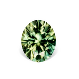 1.50CT OVAL BRILLIANT PRECISION CUT MONTANA SAPPHIRE, OLIVE AND SPRING GREEN, 7.1X5.9MM