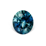 1.60CT OVAL BRILLIANT PRECISION CUT MONTANA SAPPHIRE, PARTI DEEP TEAL BLUE, 7.2X6.2MM