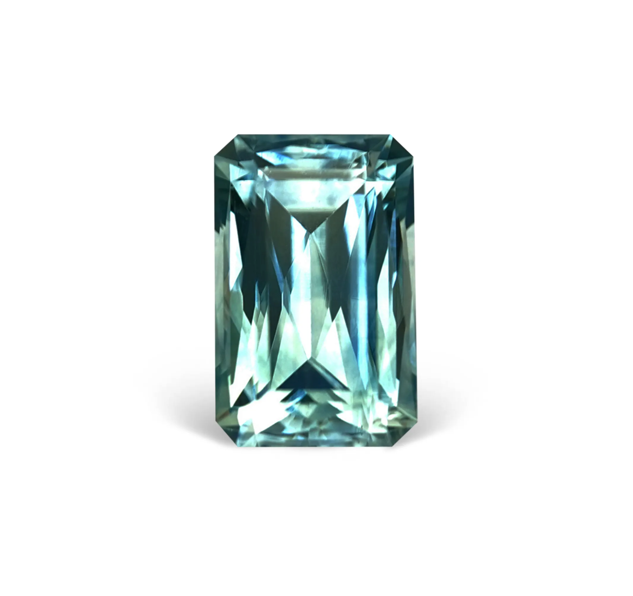 1.52CT SCISSOR SHEAR PRECISION CUT MONTANA SAPPHIRE, AQUA TEAL BLUE GREEN, 7.5X4.8X3.9MM