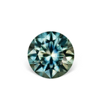 1.85CT ROUND BRILLIANT PRECISION CUT MONTANA SAPPHIRE, TEAL BLUE GREEN, 7.4MM