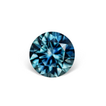 1.58CT ROUND BRILLIANT PRECISION CUT MONTANA SAPPHIRE, PARTI TEAL BLUE GREEN, 6.8MM