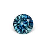 1.58CT ROUND BRILLIANT PRECISION CUT MONTANA SAPPHIRE, PARTI TEAL BLUE GREEN, 6.8MM