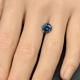 2.49CT PRECISION CUT ROUND BRILLIANT MONTANA SAPPHIRE, MIDNIGHT BLUE, 8.1MM