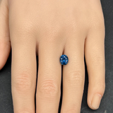 1.93CT PRECISION CUT OVAL BRILLIANT MONTANA SAPPHIRE, DEEP BLUE, 7.8X6.5MM