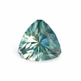 1.14CT PRECISION CUT TRILLION BRILLIANT MONTANA SAPPHIRE, COLOR SHIFTING LIGHT BLUE TEAL, 6.6MM