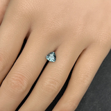 1.14CT PRECISION CUT TRILLION BRILLIANT MONTANA SAPPHIRE, COLOR SHIFTING LIGHT BLUE TEAL, 6.6MM