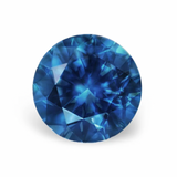 2.29CT PRECISION CUT ROUND BRILLIANT MONTANA SAPPHIRE, OCEAN BLUE, 7.8MM