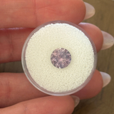 2.40ct Untreated Mauve Precision Cut Montana Sapphire Low Profile Six Prong Split Shank Solitaire in 18k Yellow Gold