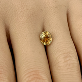 2.04CT PRECISION CUT OVAL BRILLIANT MONTANA SAPPHIRE, BICOLOR ORANGE YELLOW SUNRISE, 7.9x6.8MM